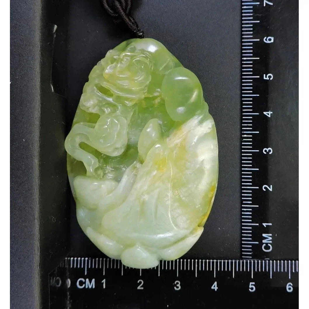 100% Natural Hand-Carved Jade Pendant Jadeite Necklace Buddha - Image 10