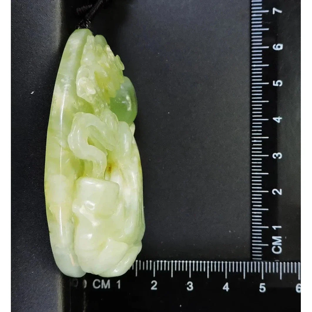 100% Natural Hand-Carved Jade Pendant Jadeite Necklace Buddha - Image 9