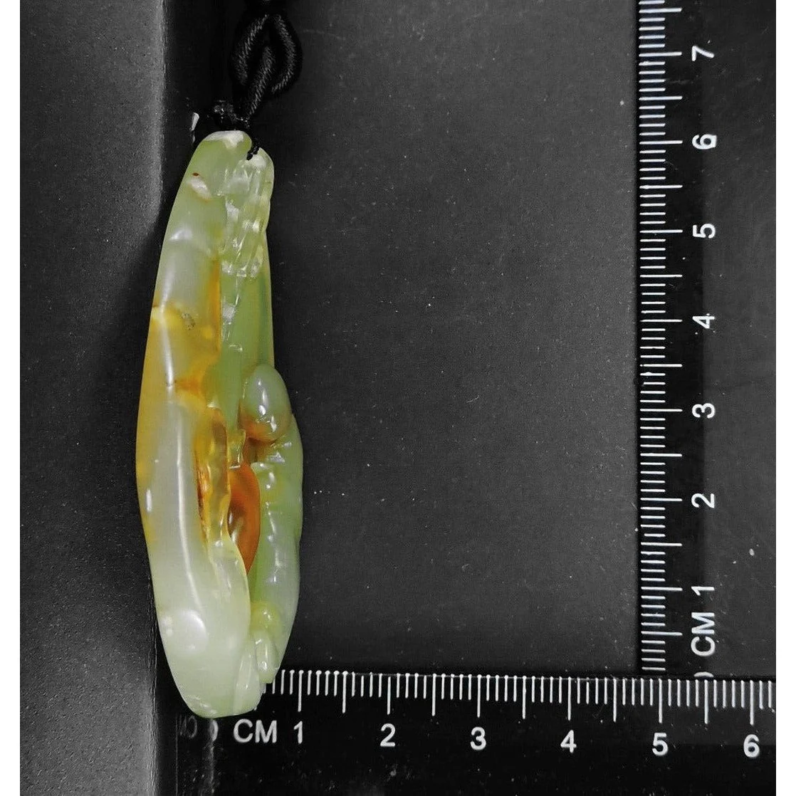 100% Natural Hand-Carved Jade Pendant Jadeite Necklace Buddha & Lotus - Image 10
