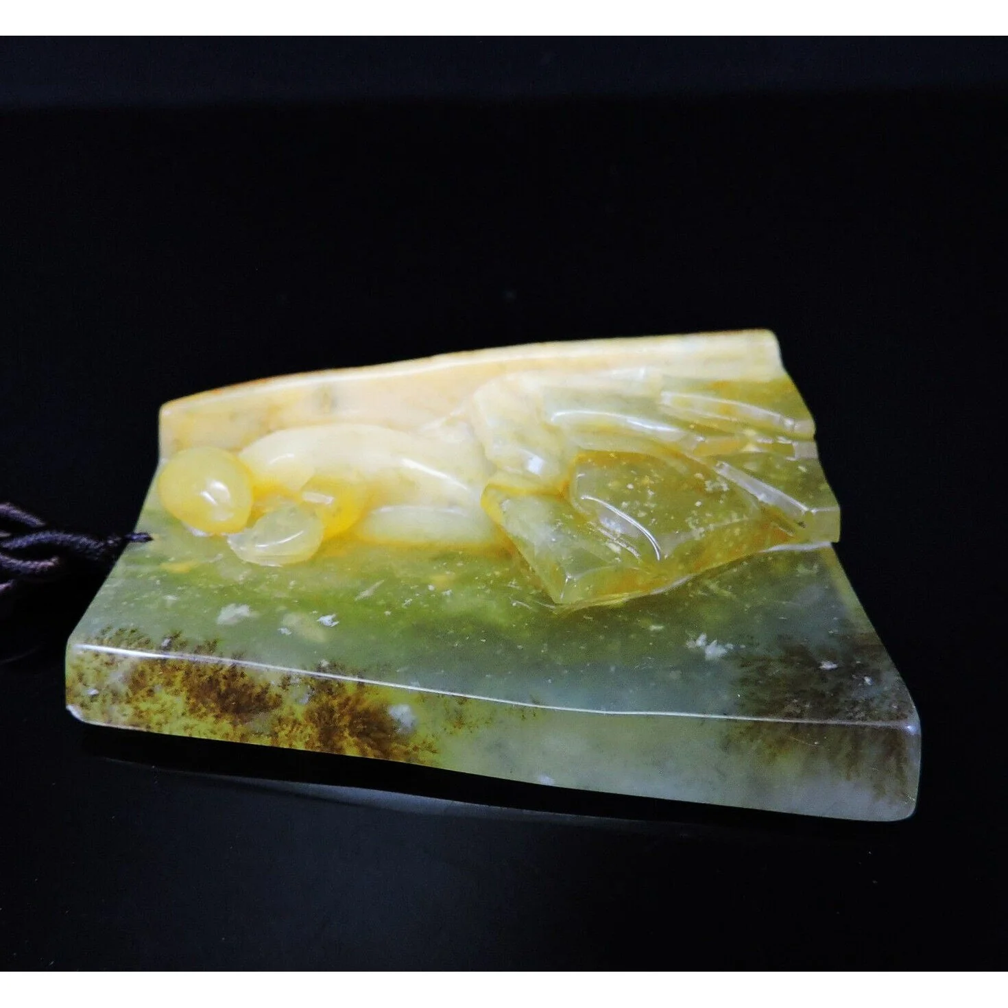 100% Natural Hand-Carved Jade Pendant Jadeite Necklace Buddhist - Image 6