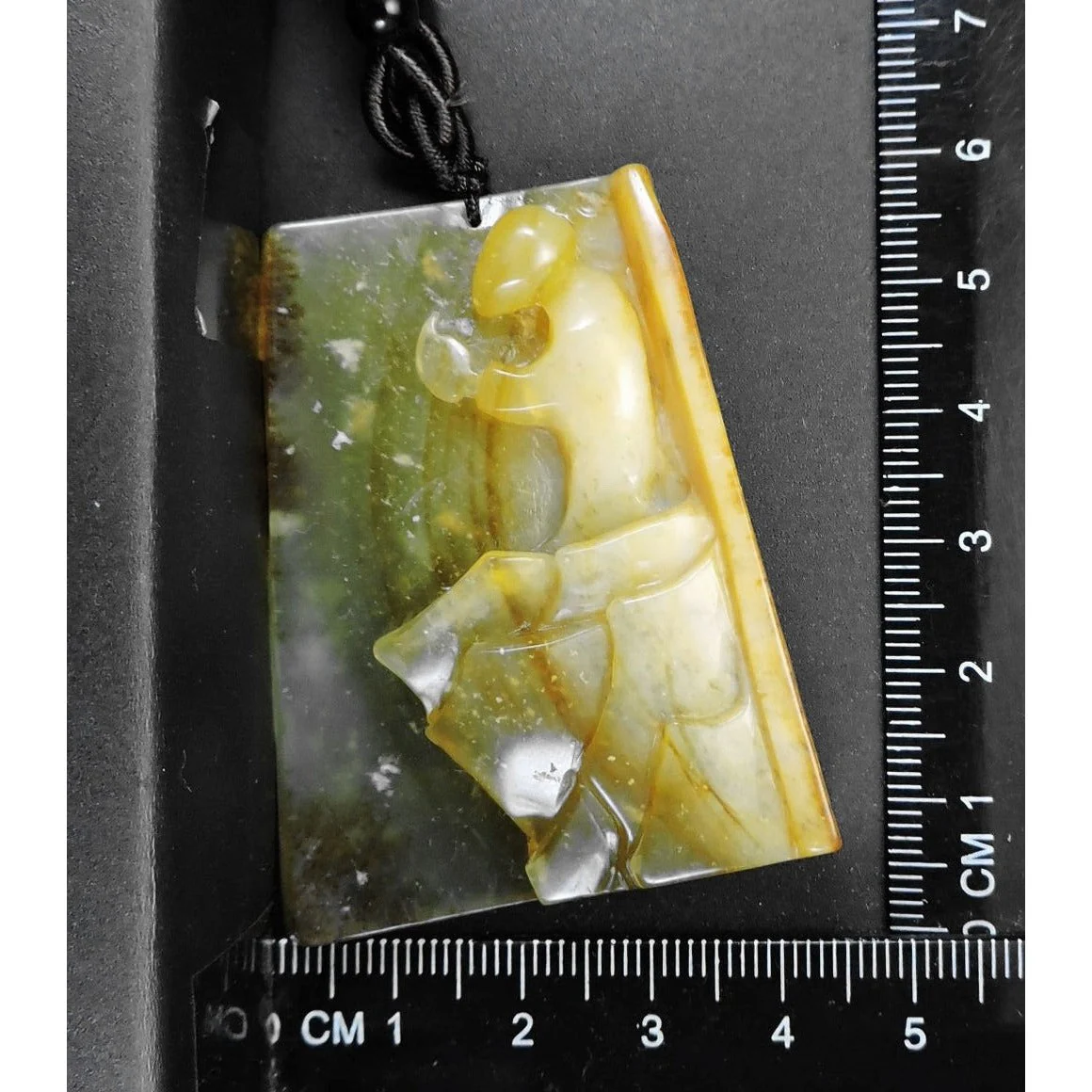 100% Natural Hand-Carved Jade Pendant Jadeite Necklace Buddhist - Image 9