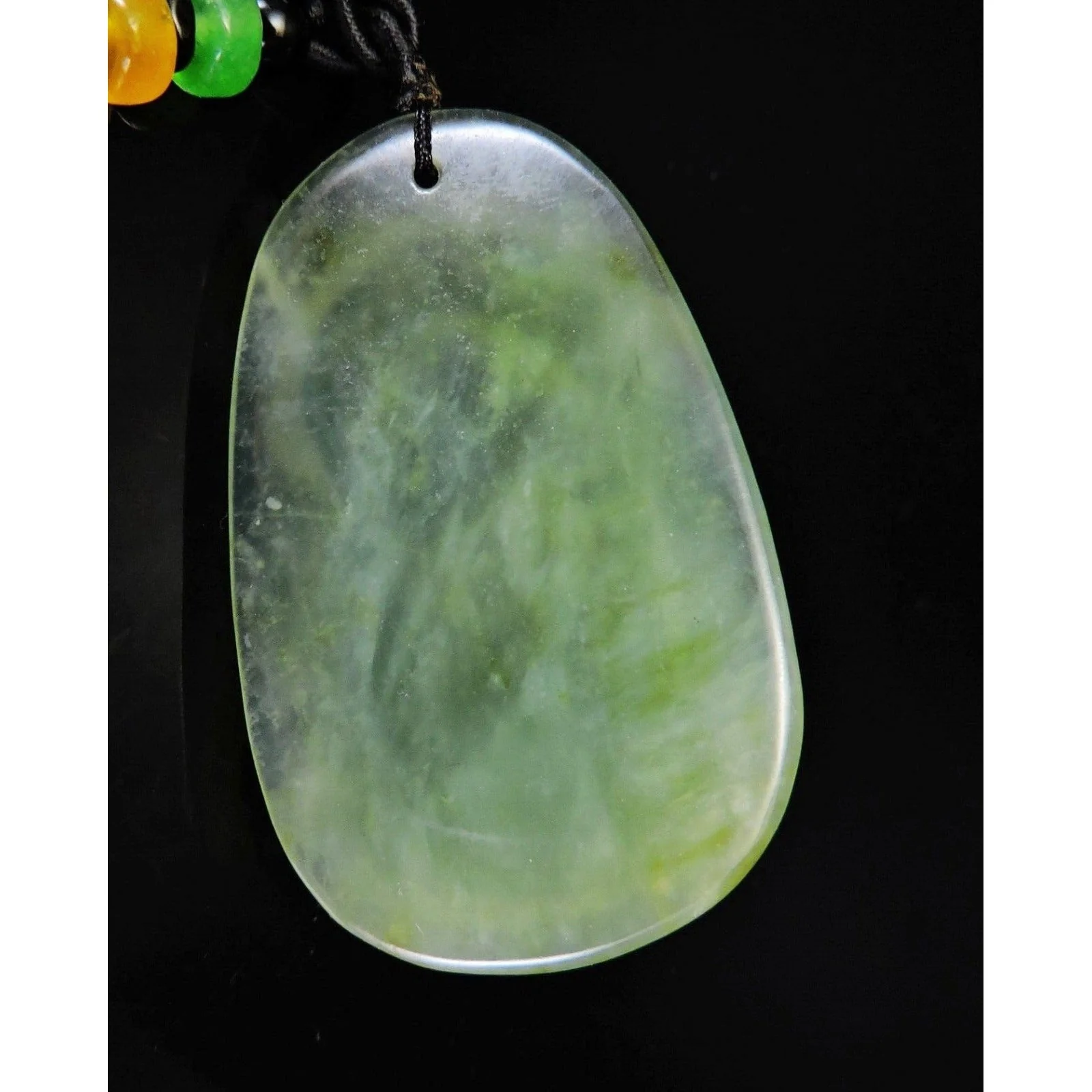 100% Natural Hand-Carved Jade Pendant Jadeite Necklace Dog & Coin - Image 7