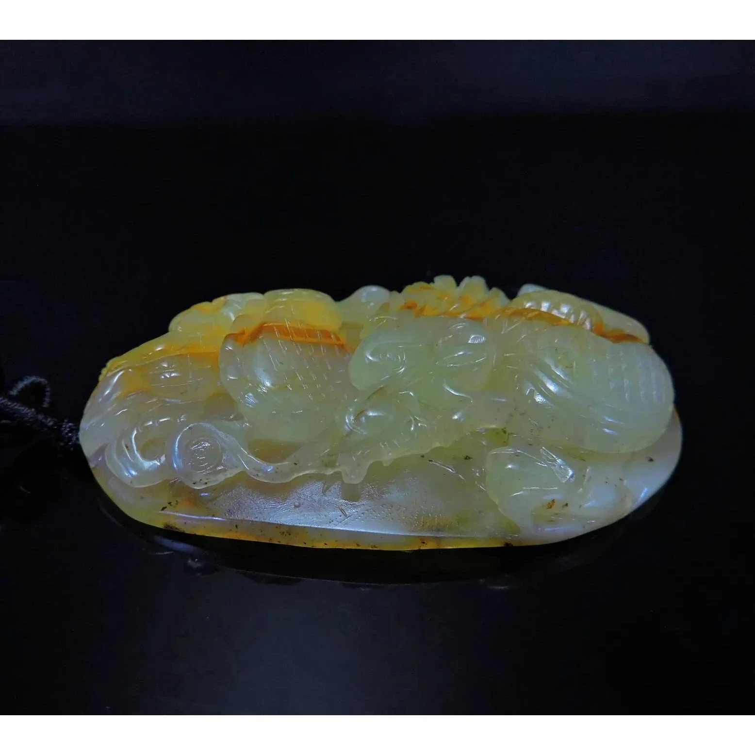 100% Natural Hand-Carved Jade Pendant Jadeite Necklace Dragon - Image 5