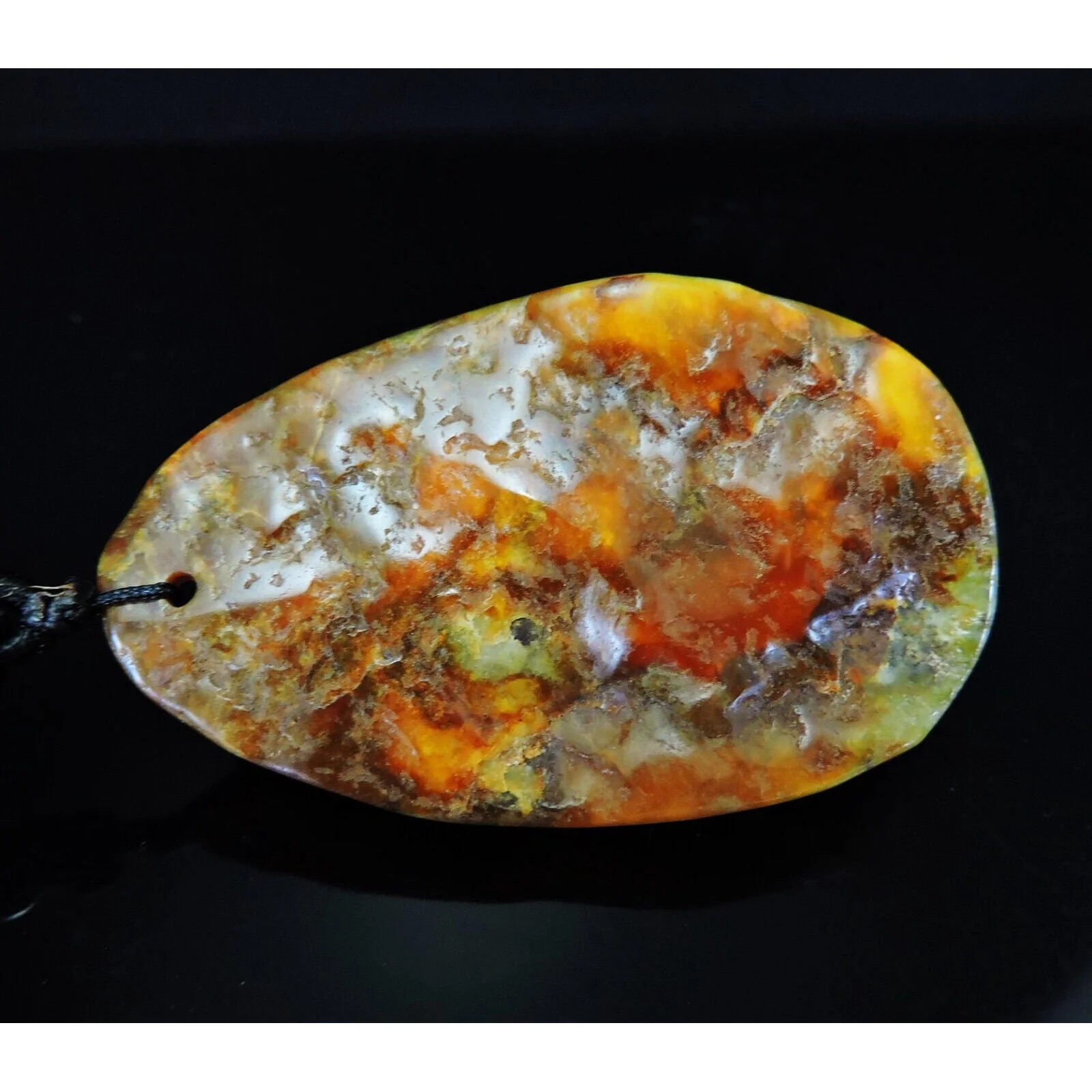 100% Natural Hand-Carved Jade Pendant Jadeite Necklace Landscape - Image 7