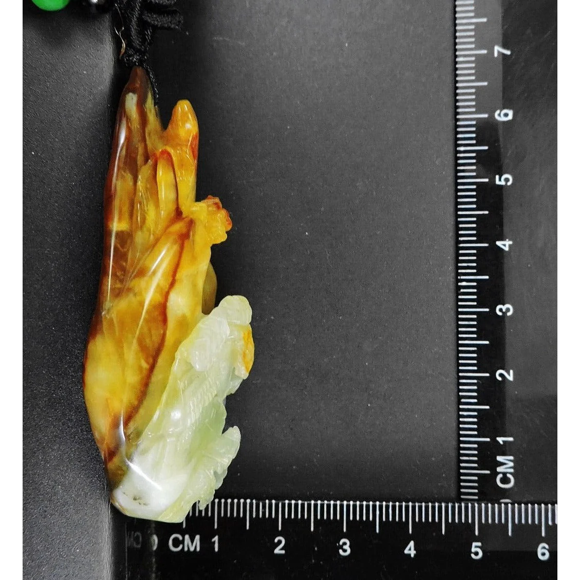100% Natural Hand-Carved Jade Pendant Jadeite Necklace Landscape - Image 9