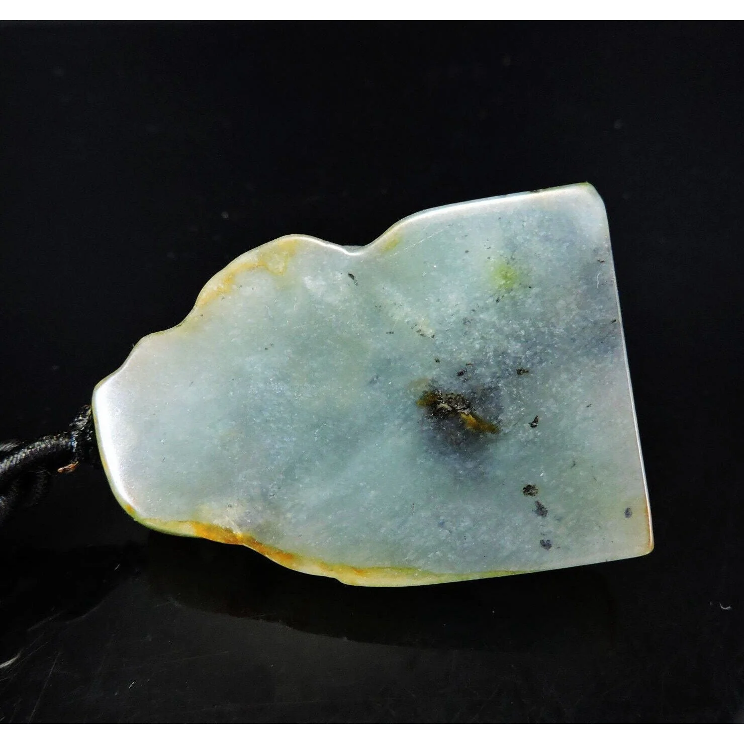 100% Natural Hand-Carved Jade Pendant Jadeite Necklace Landscape - Image 8