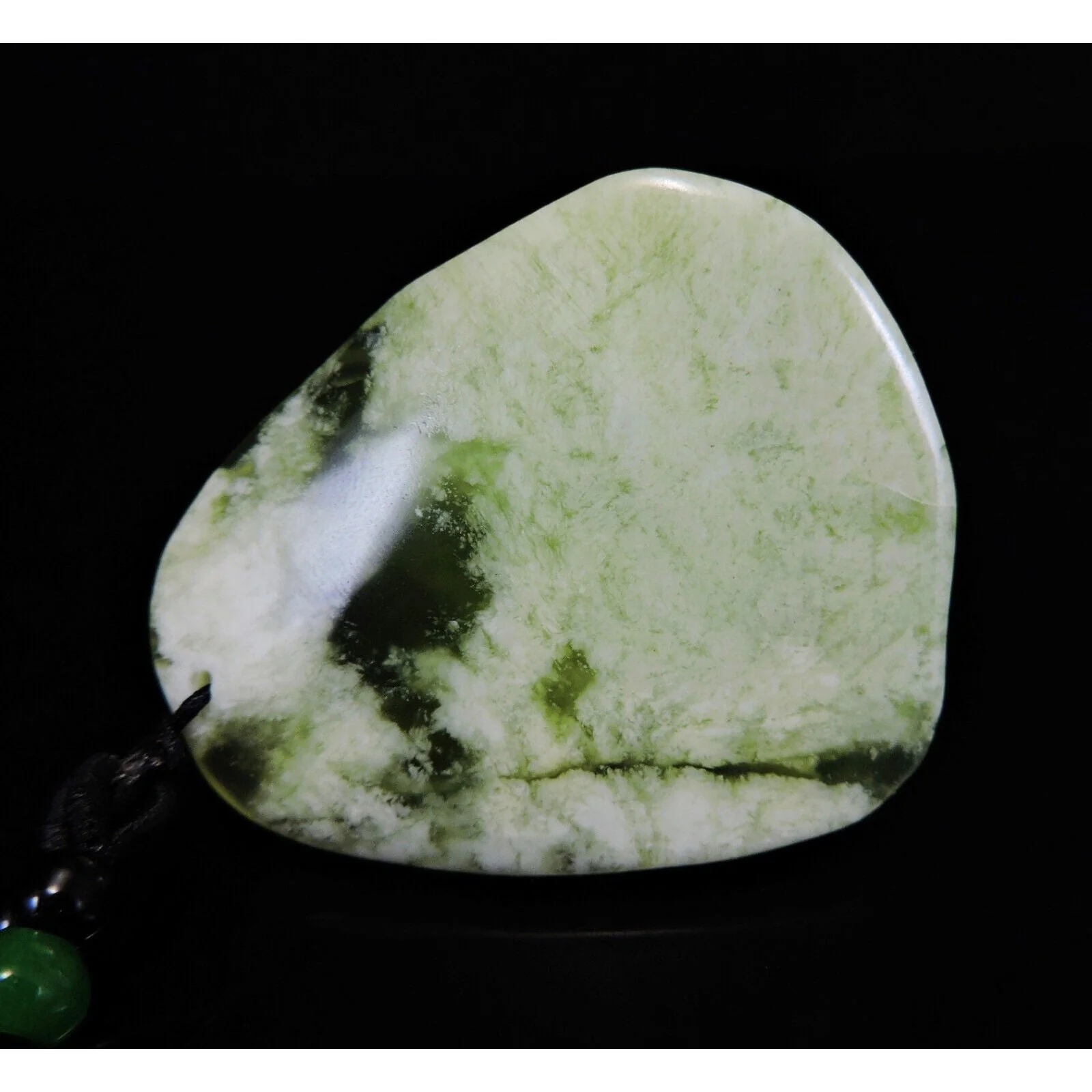 100% Natural Hand-Carved Jade Pendant Jadeite Necklace Swan & Coin - Image 7