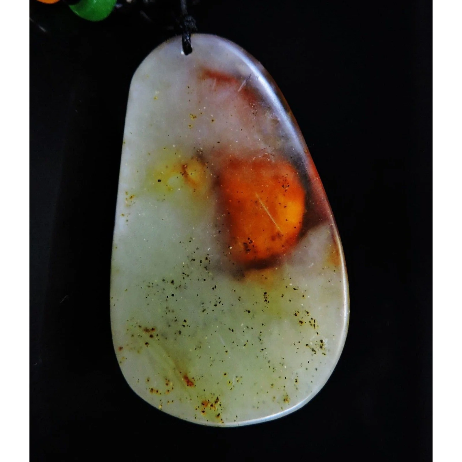100% Natural Hand-carved Jade Pendant Jadeite Necklace Swan Love - Image 7