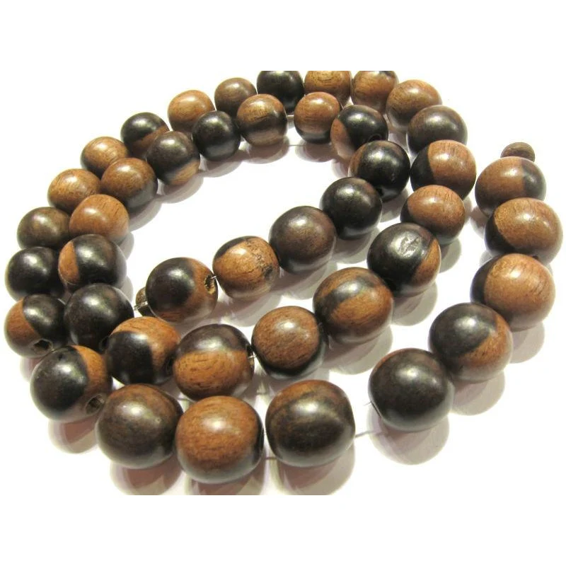10mm Philippine Mahogany Bead Strand - Image 2