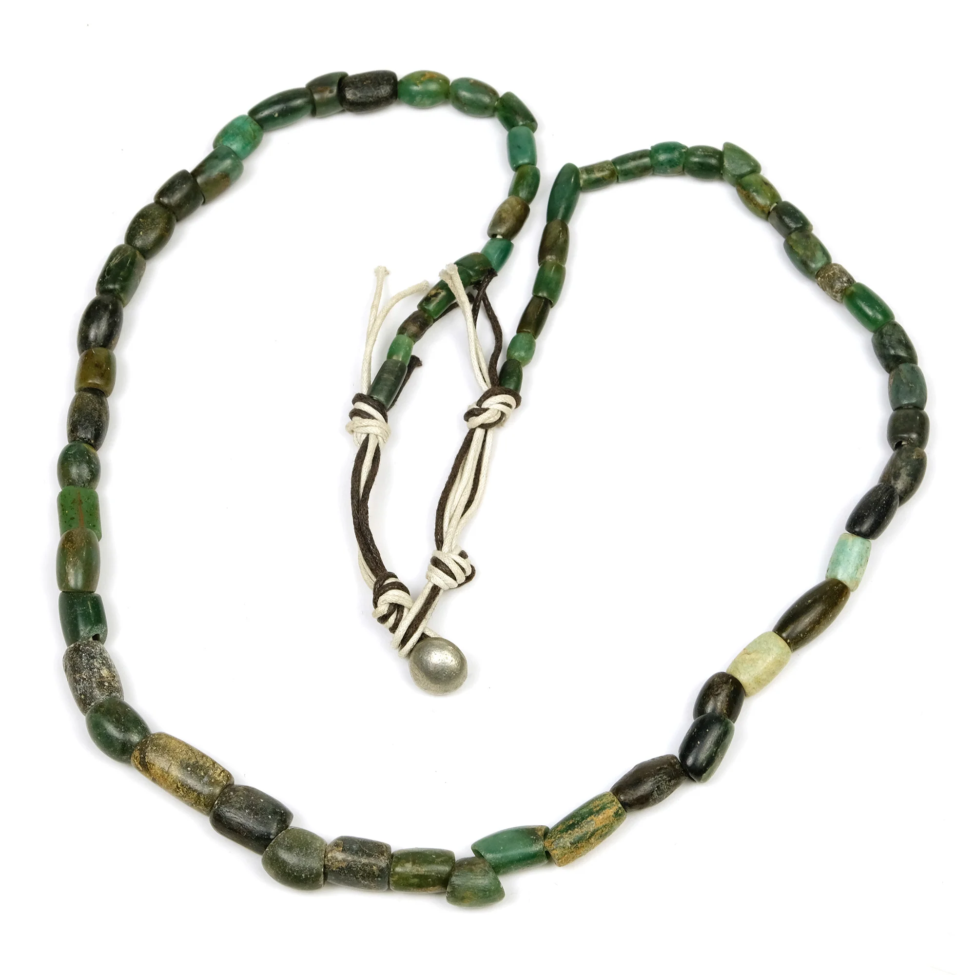 12th-16th Century Forest Green Serpentine Necklace 3 - Image 3