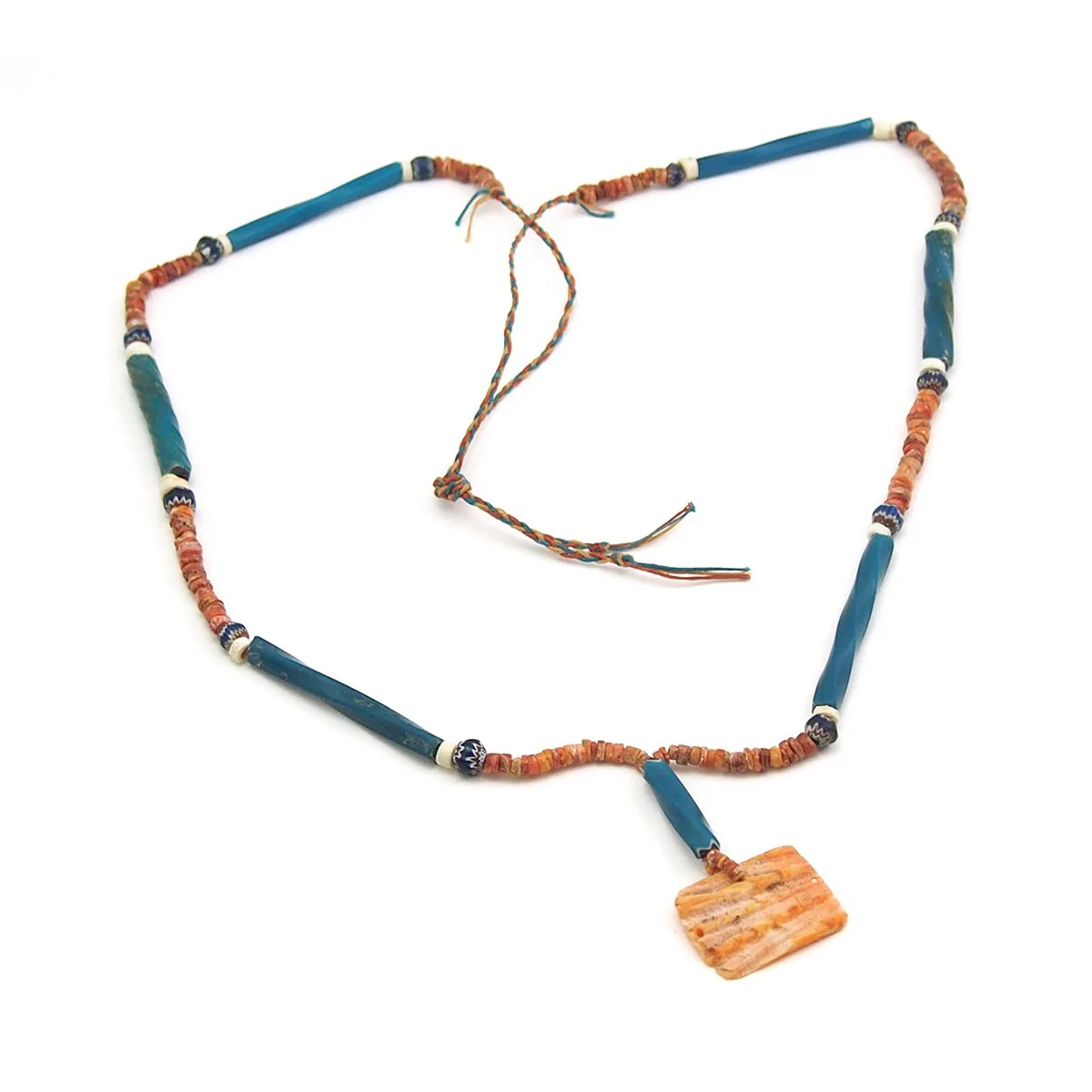 16-17th C. Nueva Cadiz with Spiny Oyster Beads and 19th C. Chevrons Necklace - Image 2