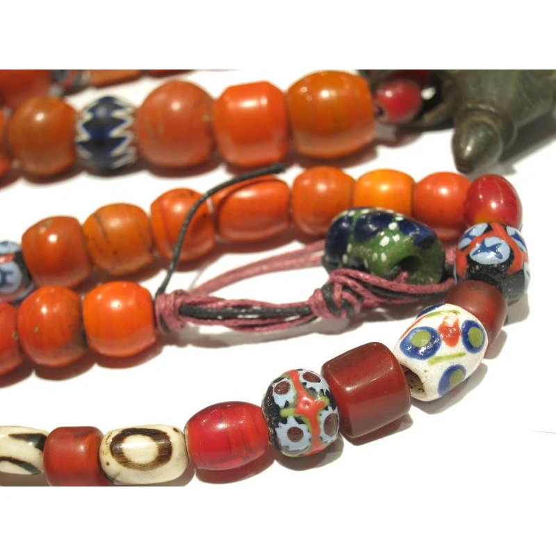 Naga "Coral Glass" Hand Wound Heirloom Beads 1 - Image 3