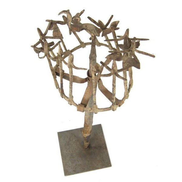 19th C. Yoruba Iron Medicine Staff 1 - Image 3