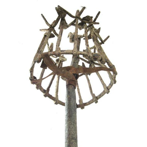 19th C. Yoruba Iron Medicine Staff 1 - Image 4