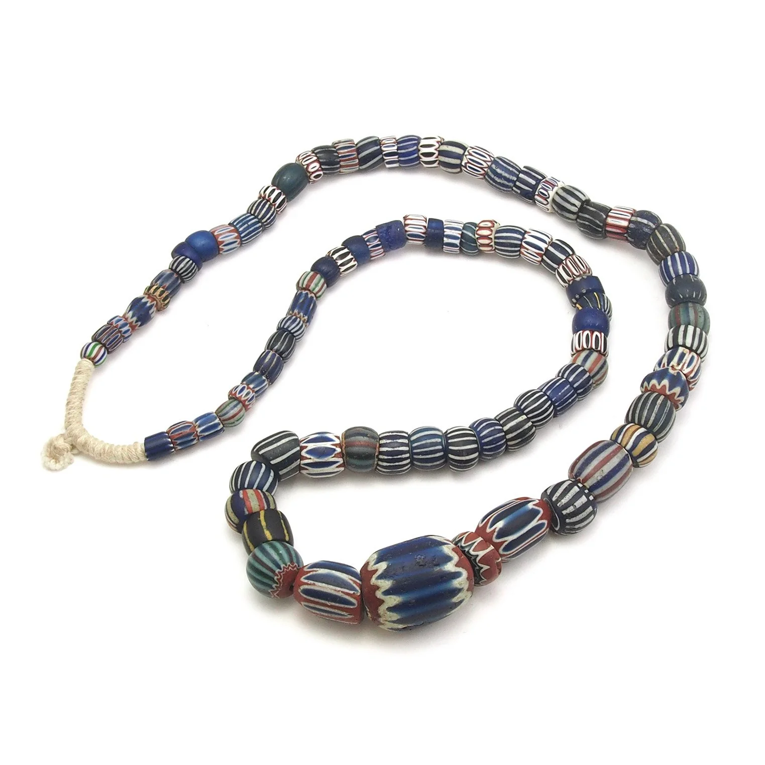 19th Century 7, 6, and 5 Layer Chevron Venetian Trade Beads / Necklace from Mali - Image 5