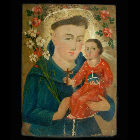 19th Century Mexican San Antonio Retablo #50 - Image 2