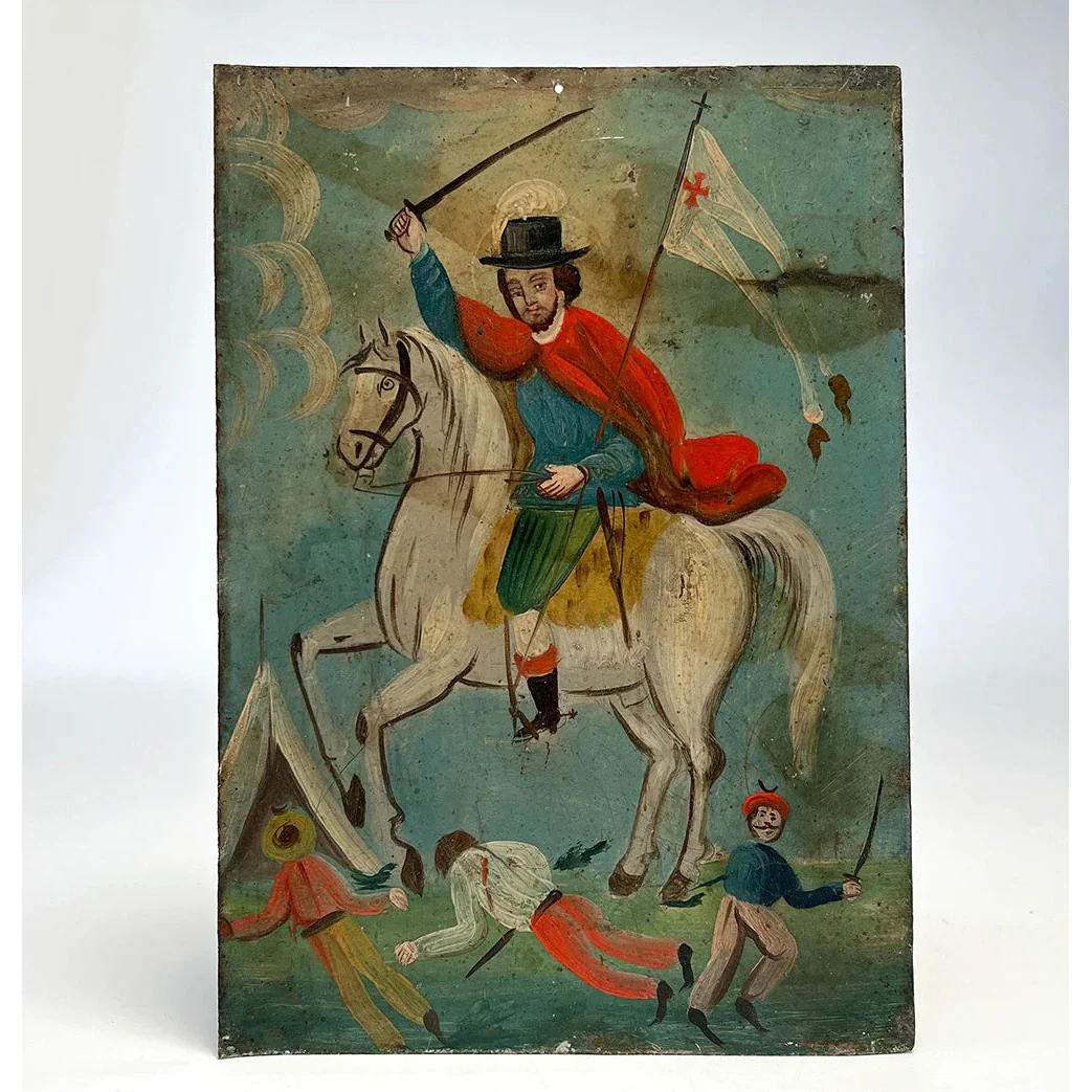 19th Century Mexican Santiago Matamoros de Augustin Barajas- "The Skimpy Painter" - Image 2