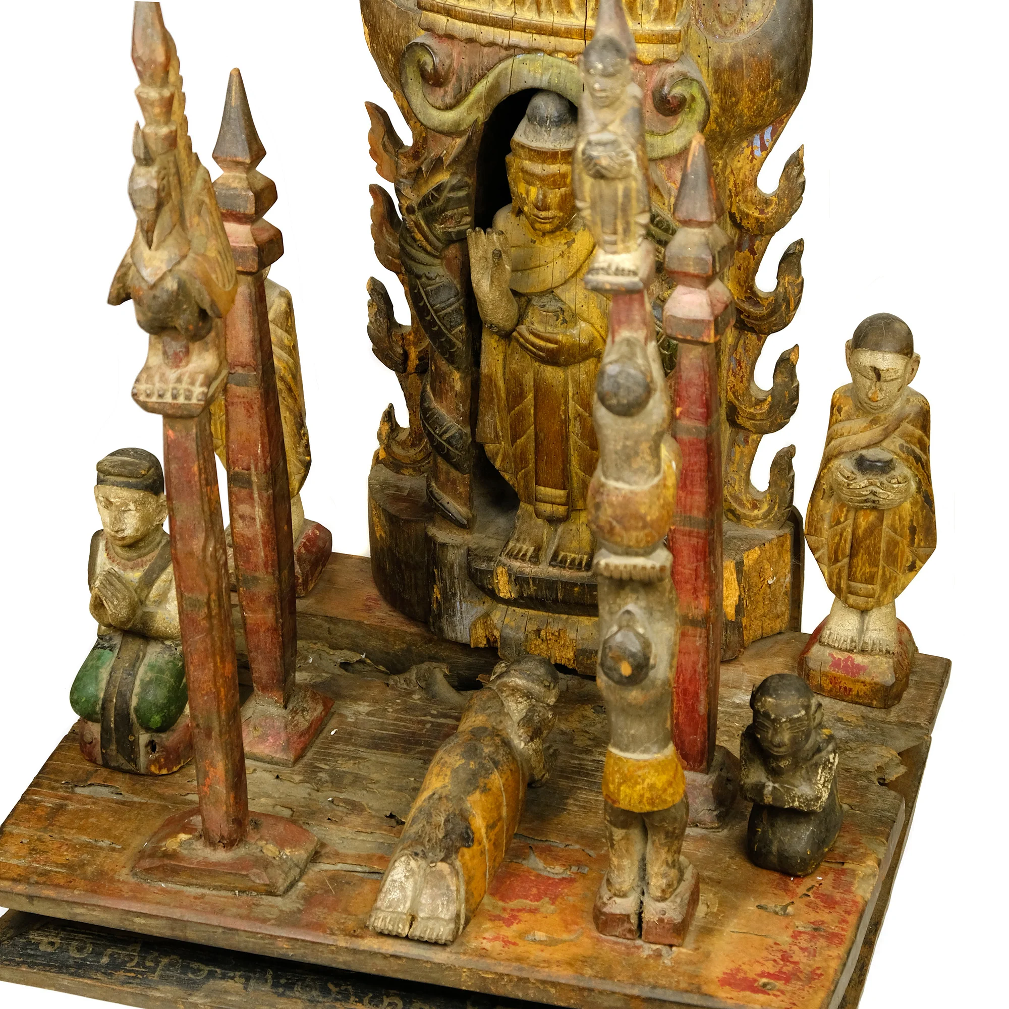 Early 20th Century Northern Thailand / Laos Border Buddha Devotional Tableau - Image 2