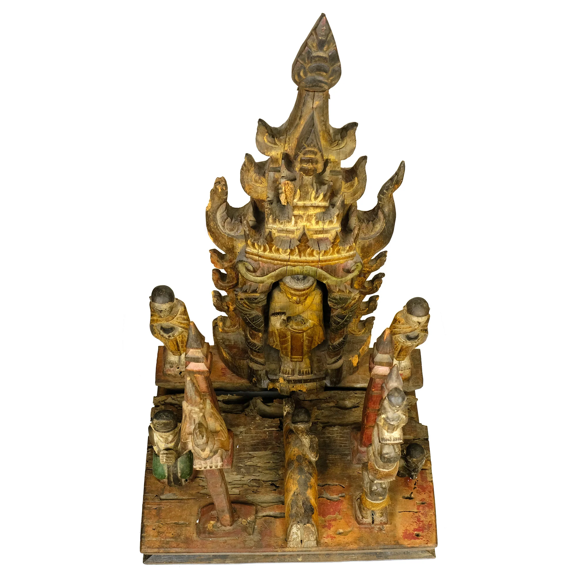 Early 20th Century Northern Thailand / Laos Border Buddha Devotional Tableau - Image 3