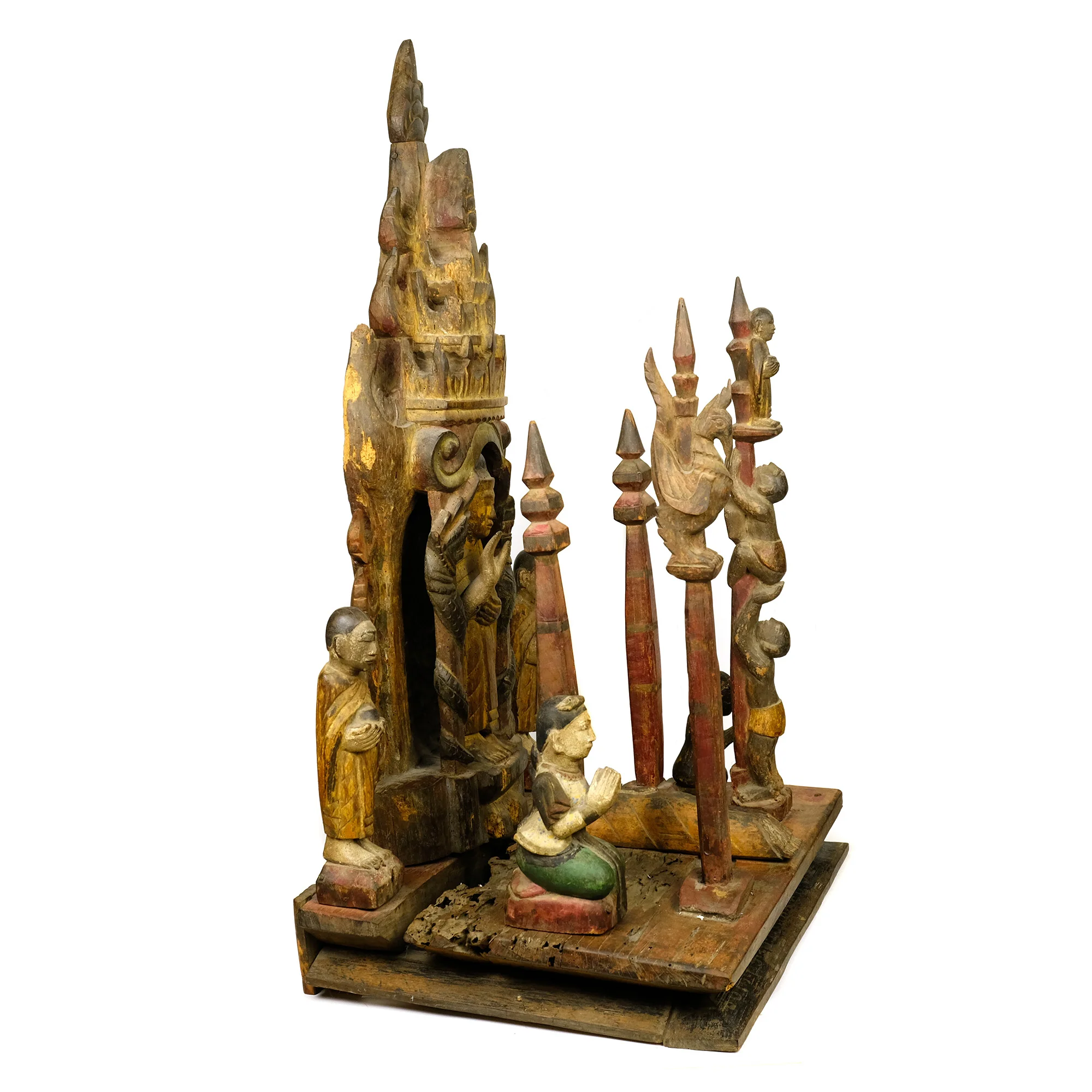 Early 20th Century Northern Thailand / Laos Border Buddha Devotional Tableau - Image 4