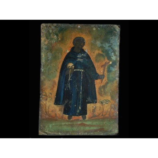 19th Century Original Retablo San Benito de Palermo #134 - Image 2