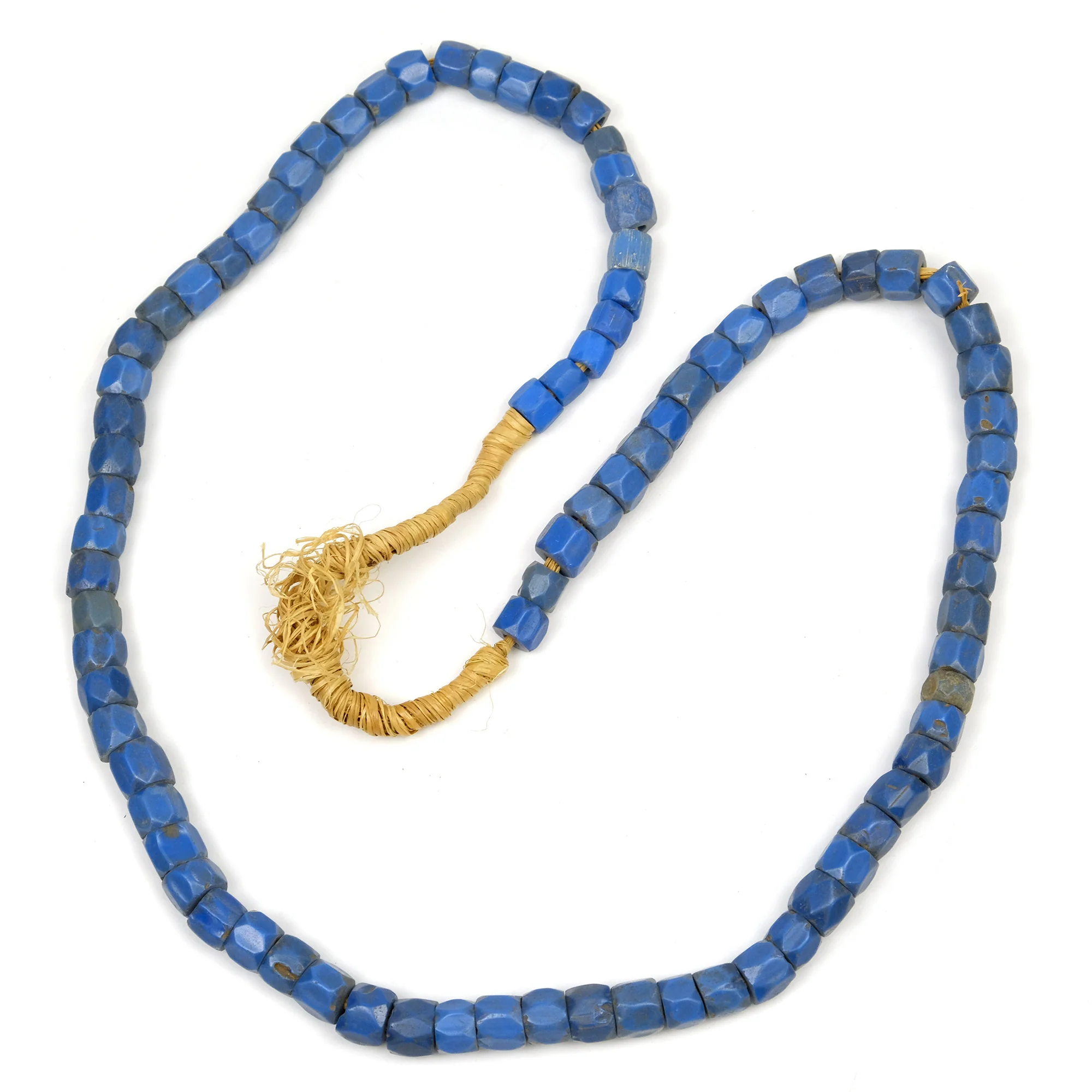 19th Century "Russian Blues" Faceted Tube Beads / Necklace - Image 5