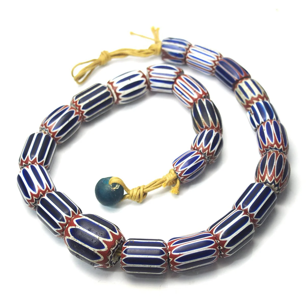 19th Century Six Layer Venetian Chevron Beads Necklaces - Image 5