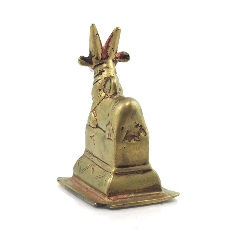 19th Century Temple Bronze of Nandi Sacred Cow Lord Shiva's Mount 2 - Image 3