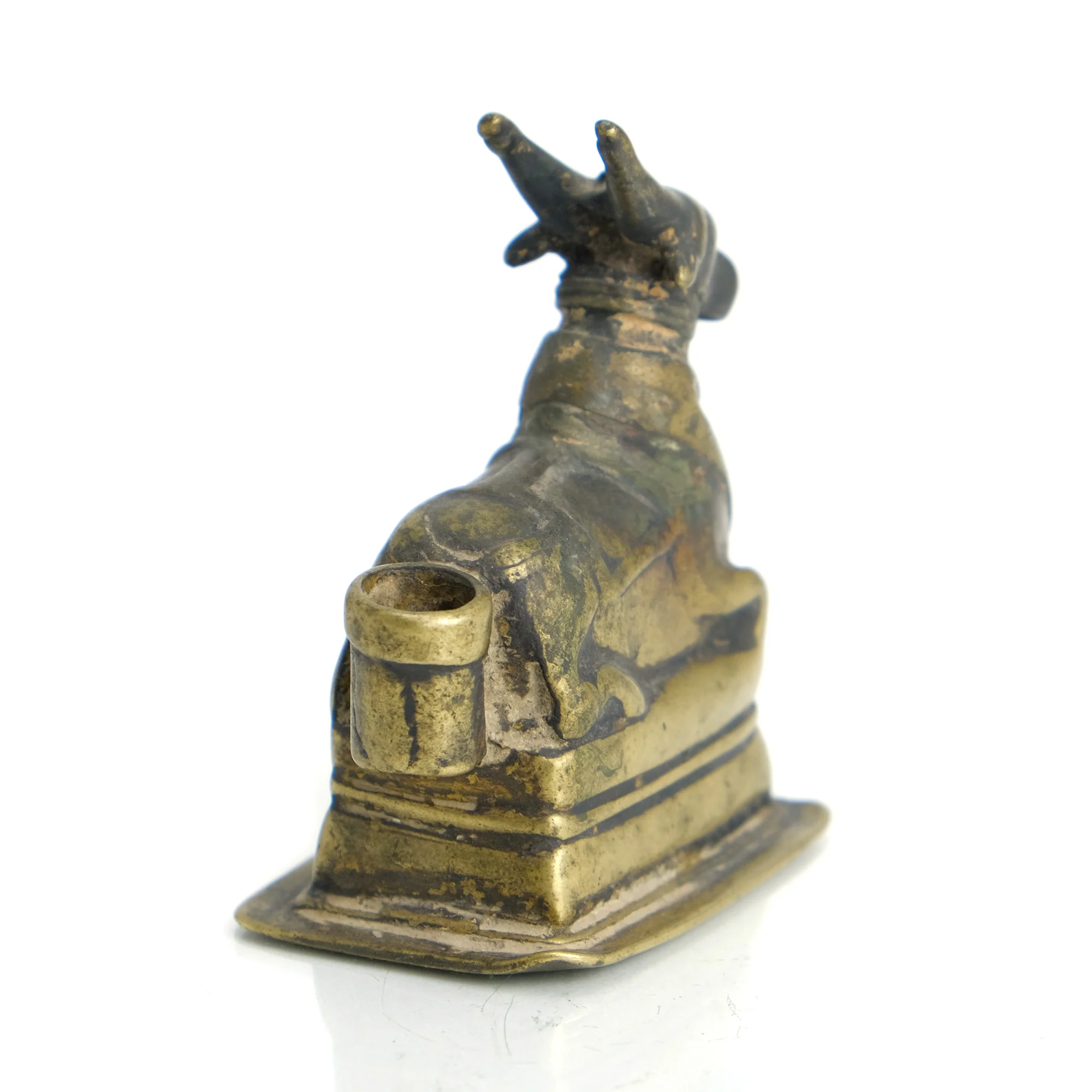 19th Century Temple Bronze of Nandi Sacred Cow Lord Shiva's Mount #3 - Image 3
