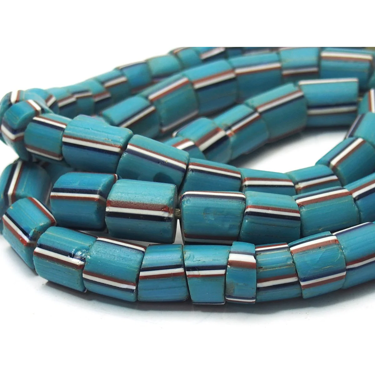 19th Century Venetian Drawn Glass Cane Tube Trade Beads / Necklaces from Nigeria - Image 5