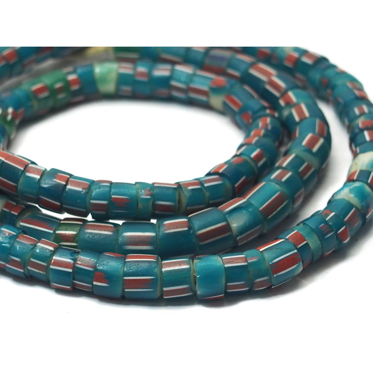 19th Century Venetian Drawn Glass Cane Tube Trade Beads / Necklaces from Nigeria - Image 7