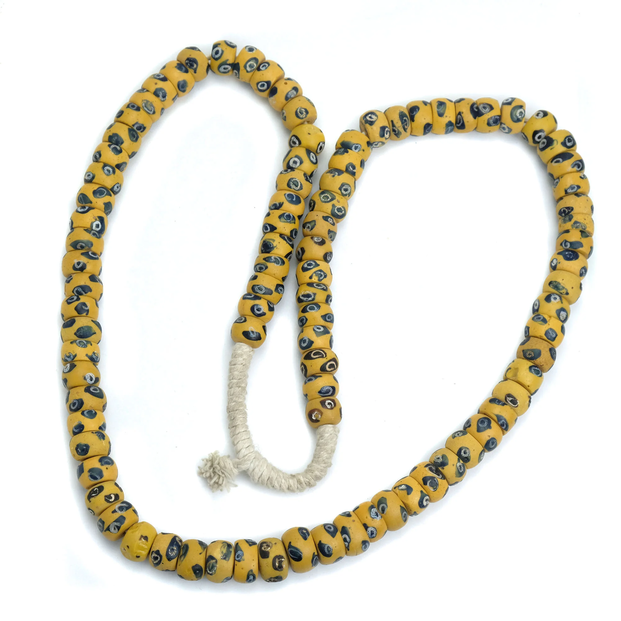 19th Century Venetian Extra Large Hand Inlaid Eye Beads / Necklace #8 - Image 2