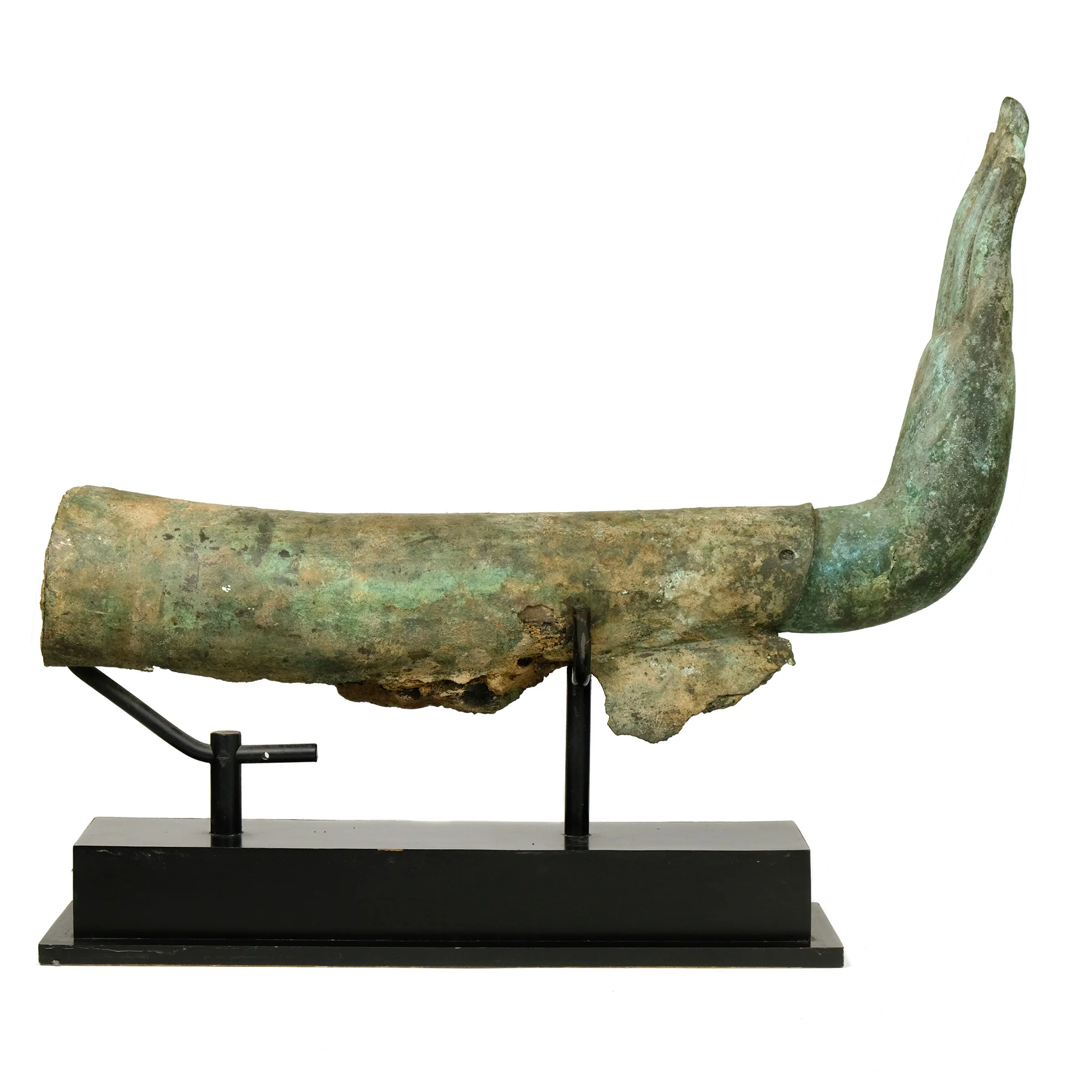 19th or Earlier Century Bronze Mudra Right Hand Fragment Arm on Base - Image 4