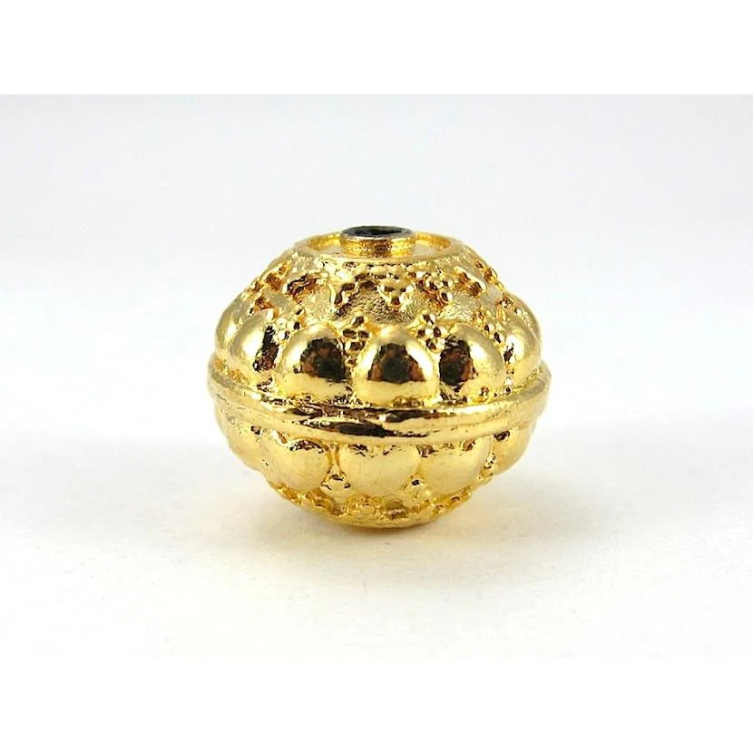 22K Gold Plated Over Sterling Silver Bead #15 - Image 3