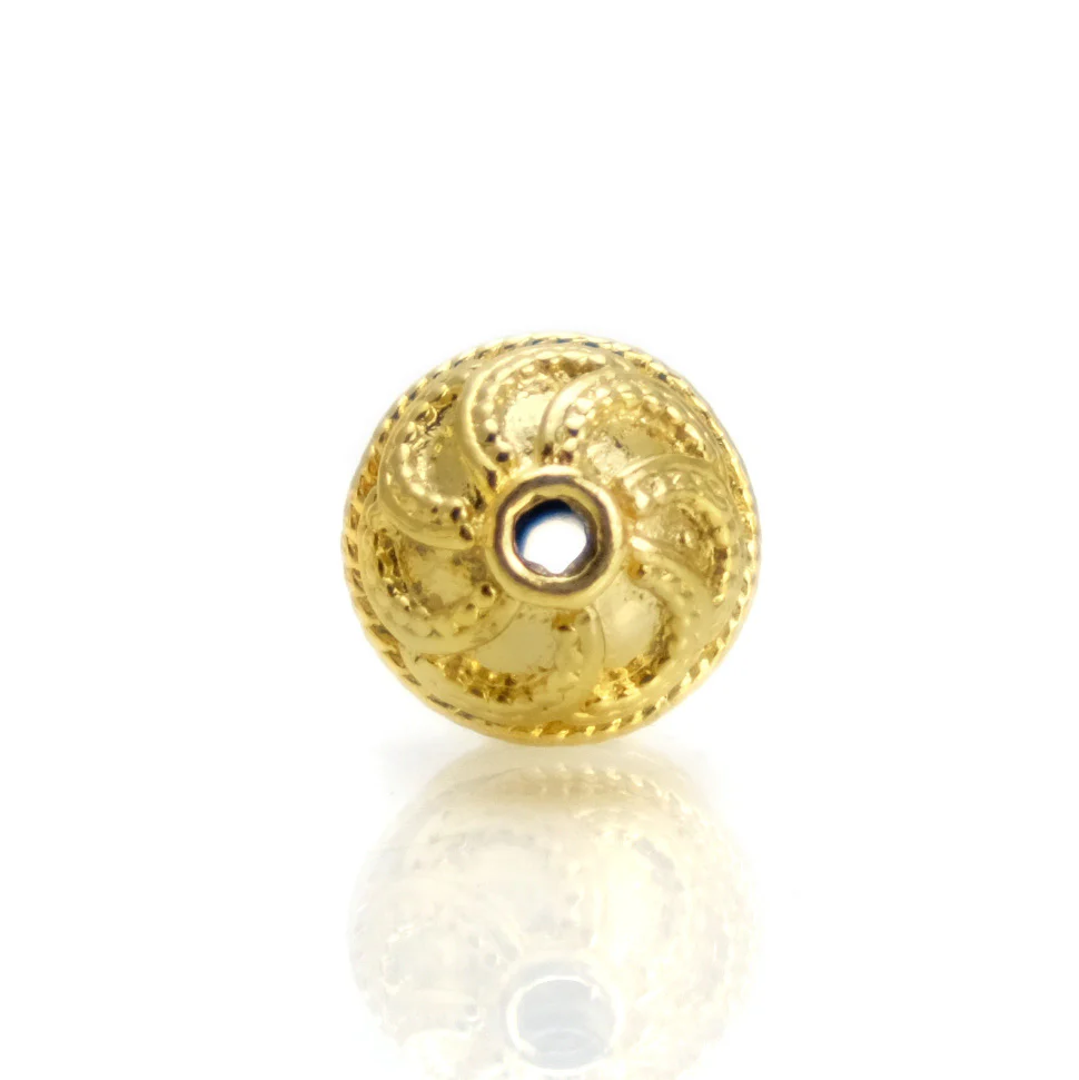 22K Gold Plated Over Sterling Silver Bead #16 - Image 2