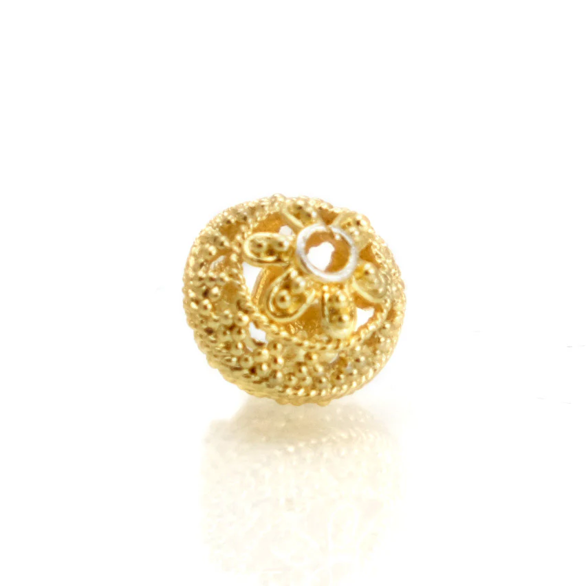 22K Gold Plated Over Sterling Silver Bead #17 - Image 2