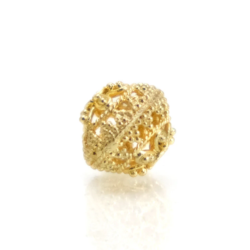 22K Gold Plated Over Sterling Silver Bead #17 - Image 3