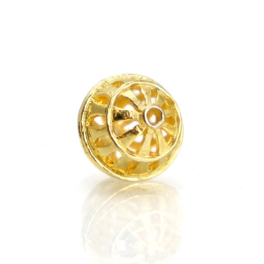 22K Gold Plated Over Sterling Silver Bead #18 - Image 3