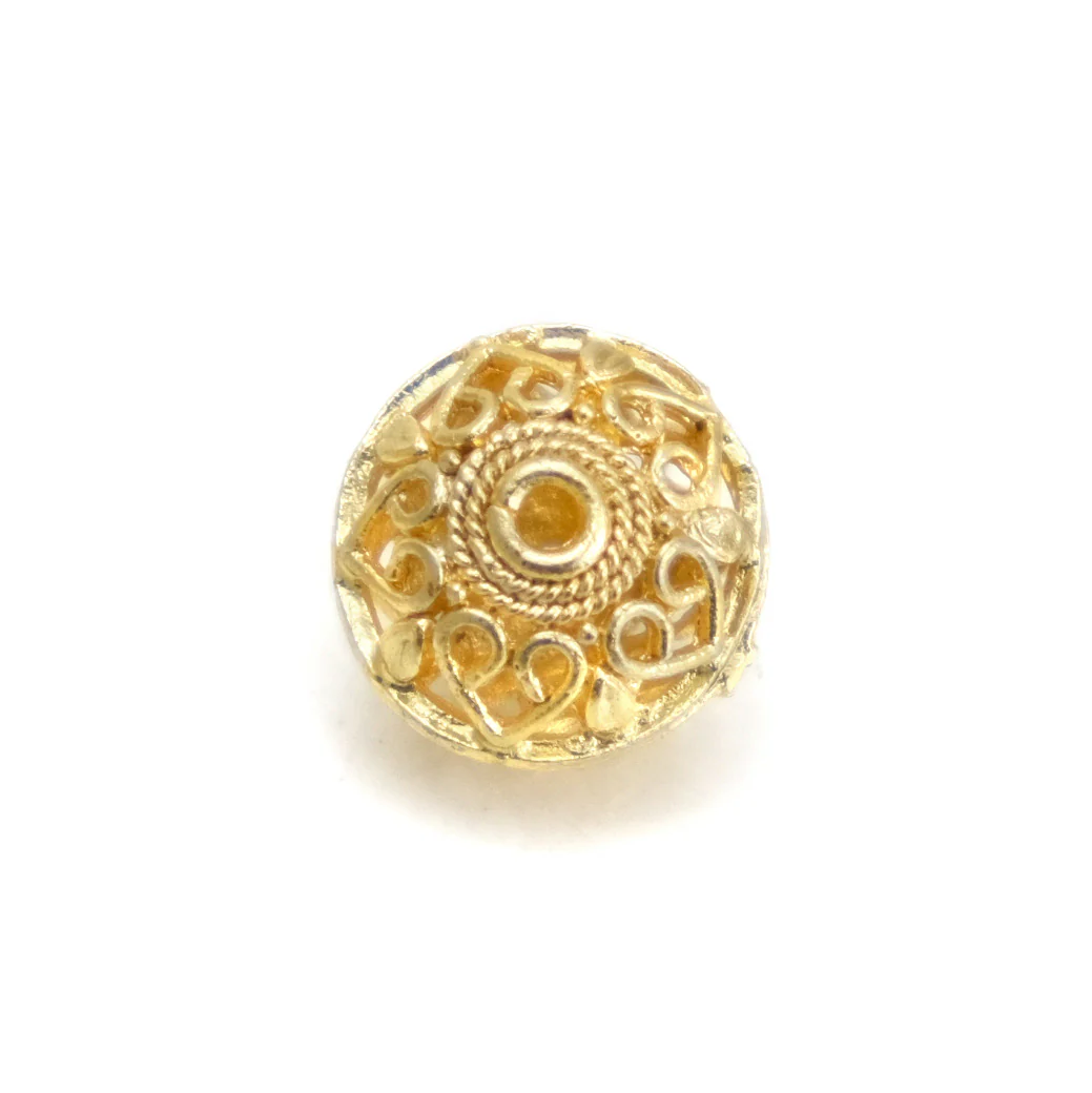 22K Gold Plated Over Sterling Silver Bead #19 - Image 2