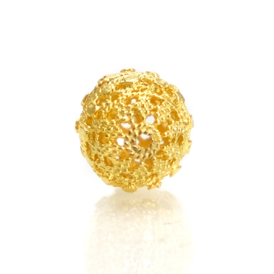 22K Gold Plated Over Sterling Silver Bead #26 - Image 2