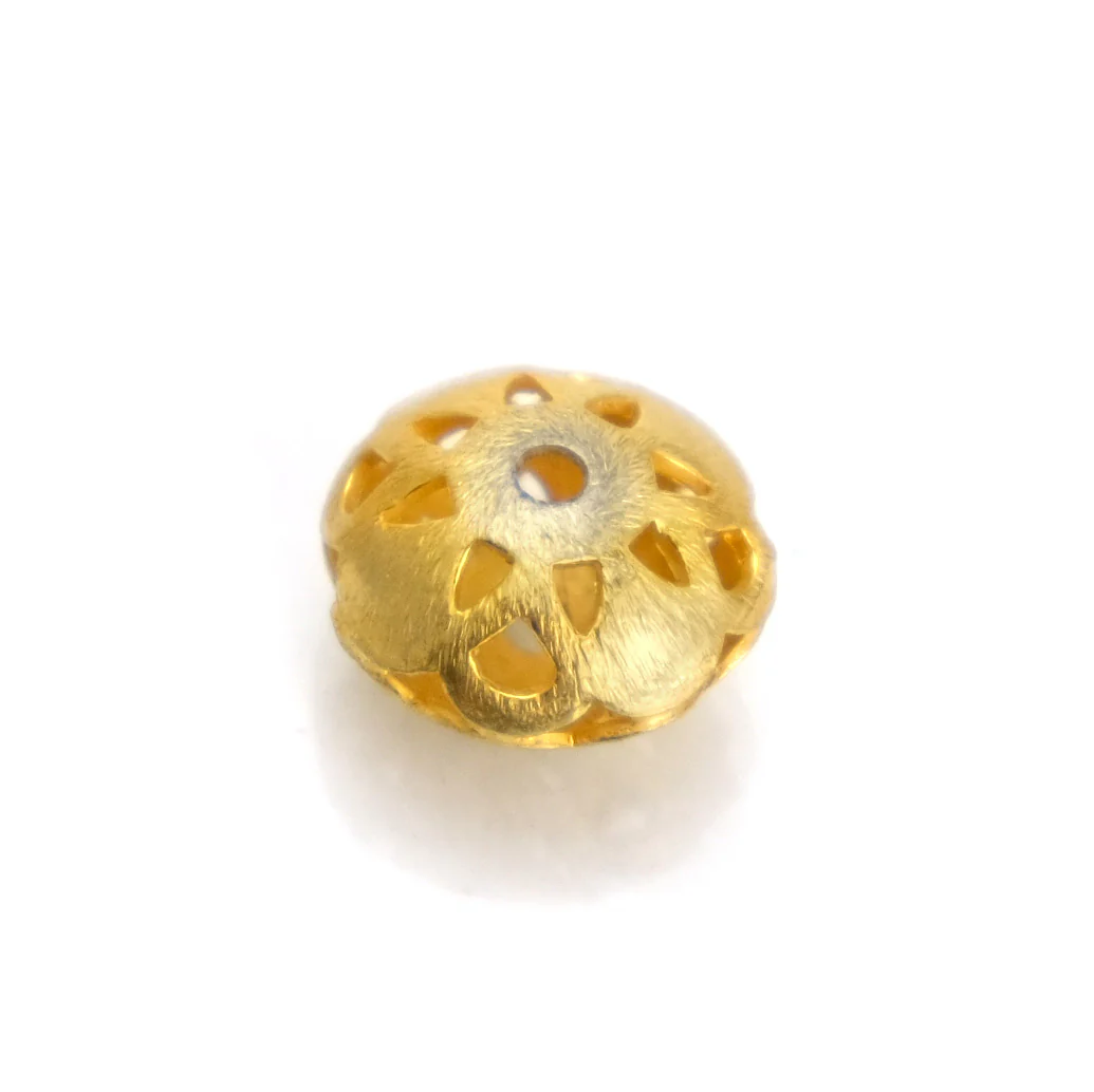 22K Gold Plated Over Sterling Silver Bead #5 - Image 3