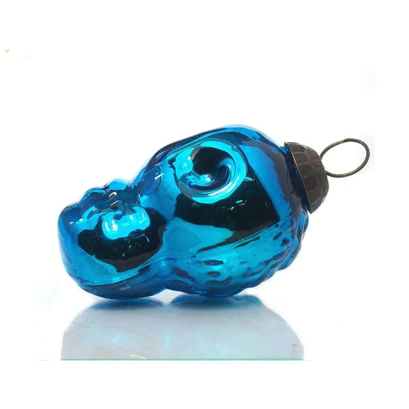 3" Skull Glass Ornament - Image 3