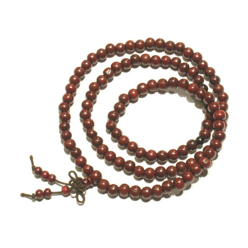 6mm OR 8mm Chinese Deep Red Wooden Mala - Image 2