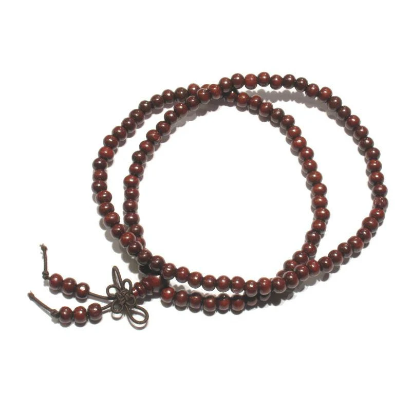 6mm OR 8mm Chinese Deep Red Wooden Mala - Image 3