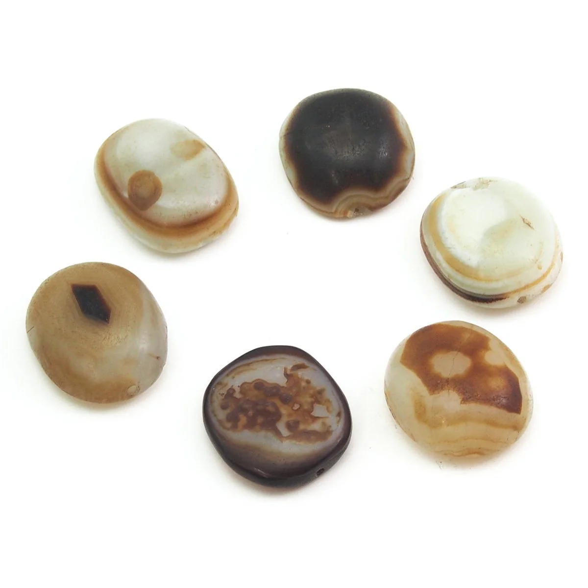 14th to 18th century Luk Mik Heirloom Suleiman Agate Dzi Beads, B - Image 3