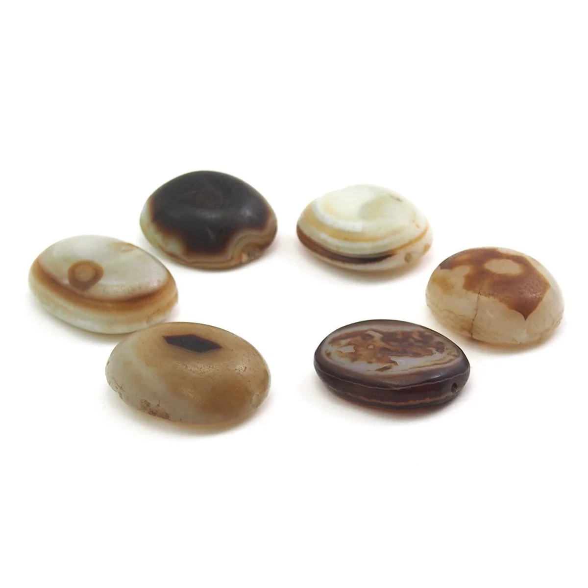 14th to 18th century Luk Mik Heirloom Suleiman Agate Dzi Beads, B - Image 4