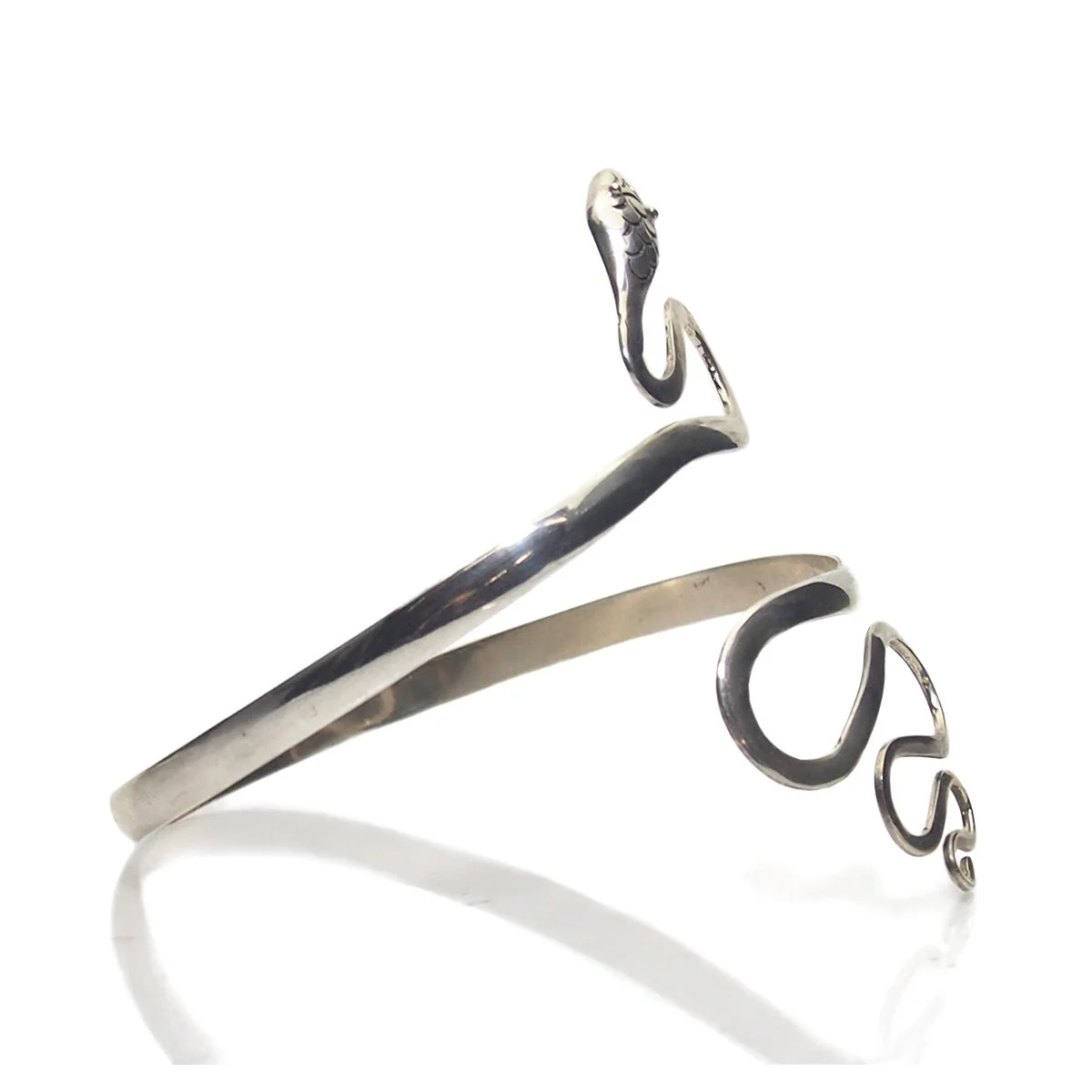 Sterling Silver Snake Arm Cuff, A - Image 2