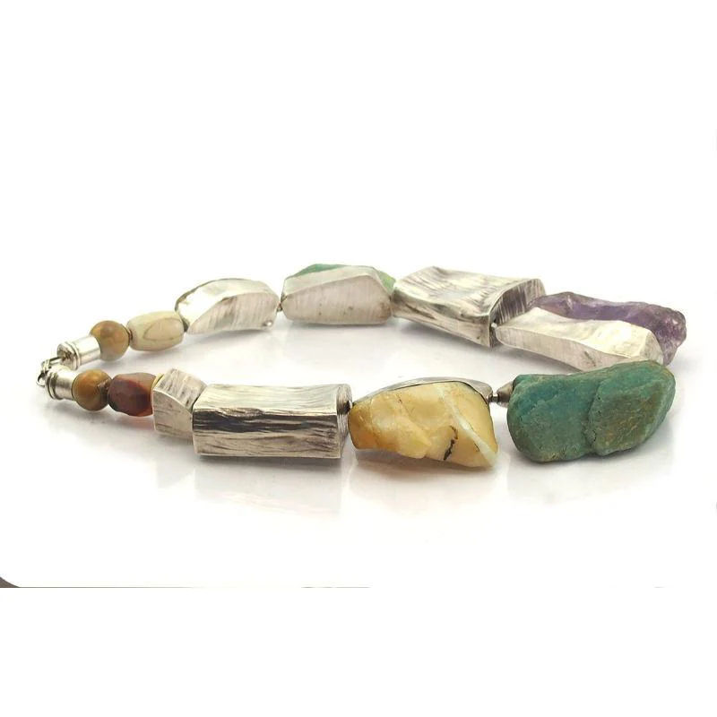 95% Pure Silver Beads With Agate Finishing Beads On The End Necklace 1 - Image 3