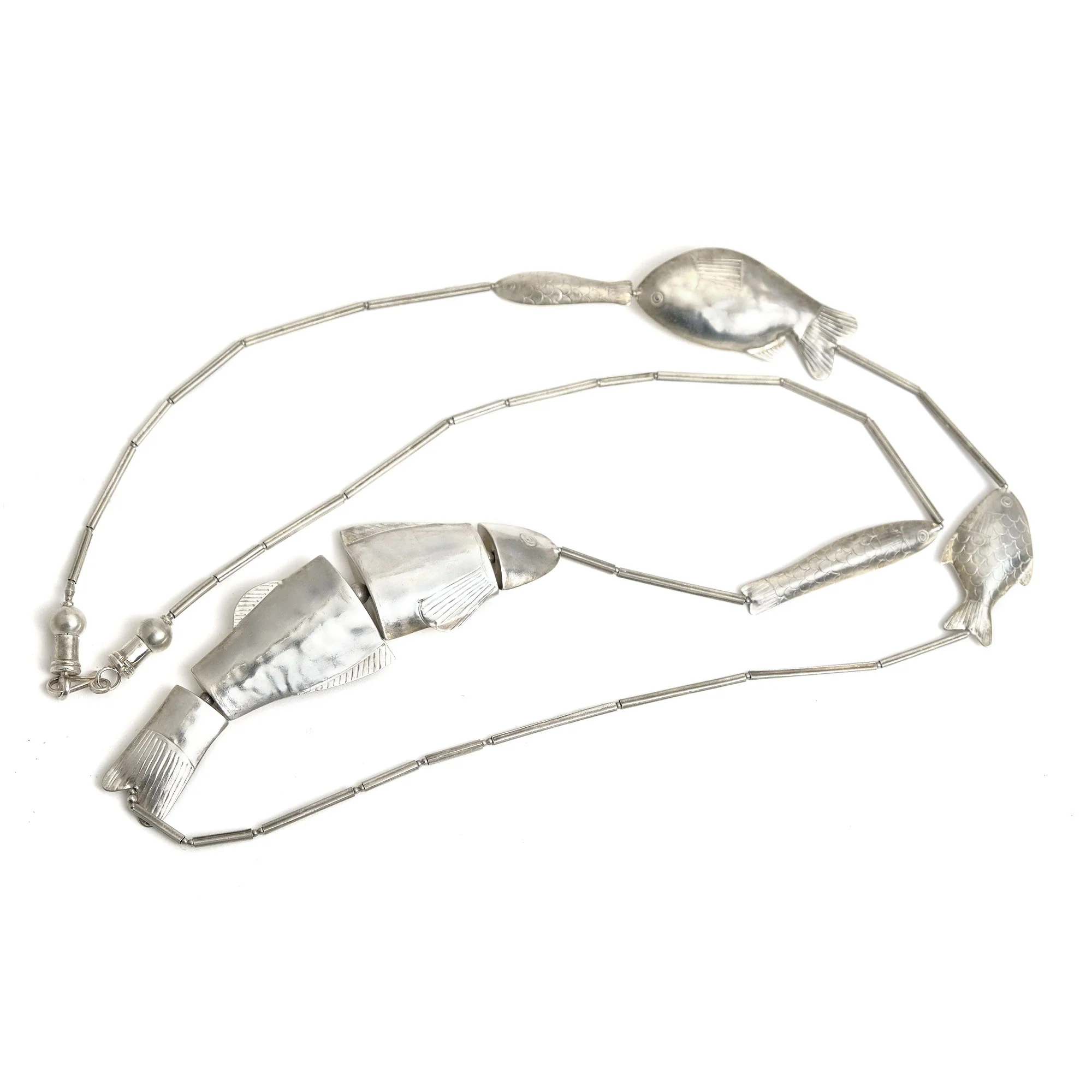 95% Pure Silver with Abundance Fish Necklace - Image 2