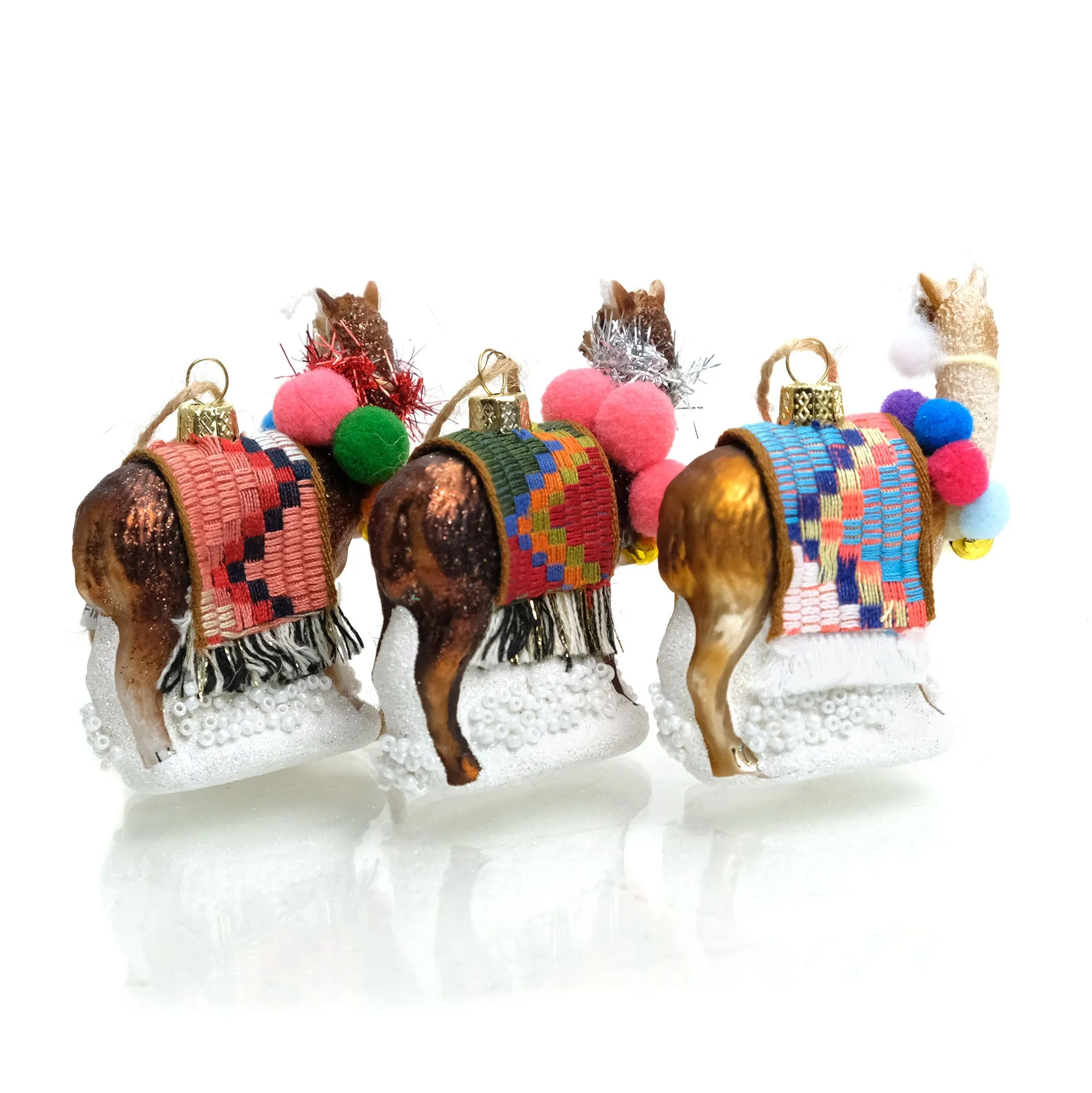 Adorned Llama Glass Ornament - Image 2